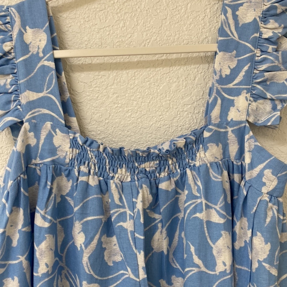 A New Day Linen Blend cutest Maxi Summer Dress size women’s -L - Picture 6 of 16